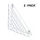 Wall Mounted File Organizer 2 Piece Foldable Metal Document Rack with Durable Iron Frame White 1