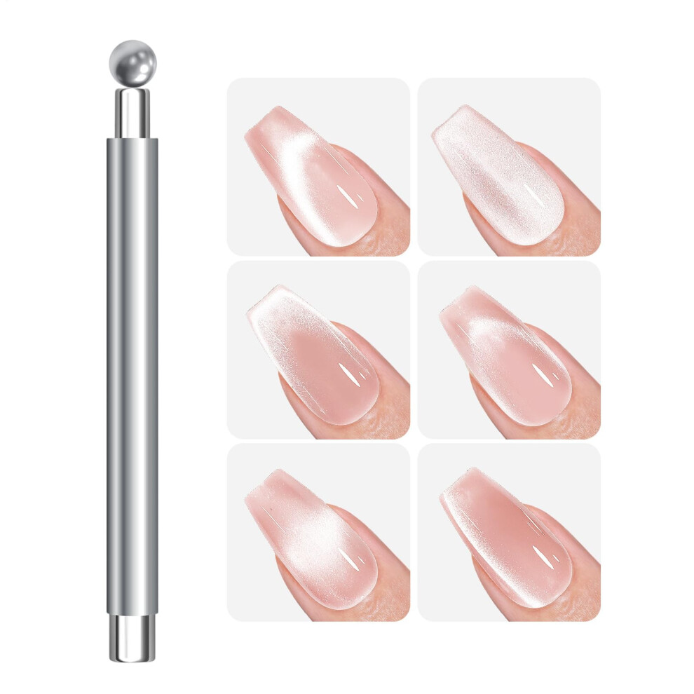 Magnetic Nail Pen Double Ended Cat Eye Nail Magnet with MultiTexture Effects and Ergonomic Grip