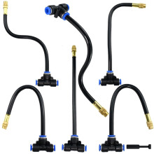 15pcs 12mm Adjustable Garden Patio Misting System Nozzles with Tee Hose Connector for Outdoor Cooling