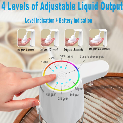 Automatic Foaming Soap Dispenser 600ML Touchless Smart Sensor LED Adjustable USB Rechargeable for Kitchen Bathroom 1