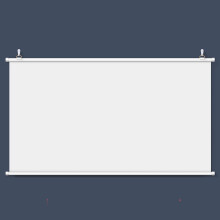 72 Inch Pull Down Projector Screen 16:9, 4K PET Fiber Contrast Display, Wall and Ceiling Mountable for Home Theater