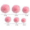 Pompons de papel de seda branco, 10 cm, 5 unidades 2