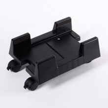 Adjustable Rolling CPU Stand with Wheels, Universal PC Tower Holder Under Desk, Ventilated Black Design