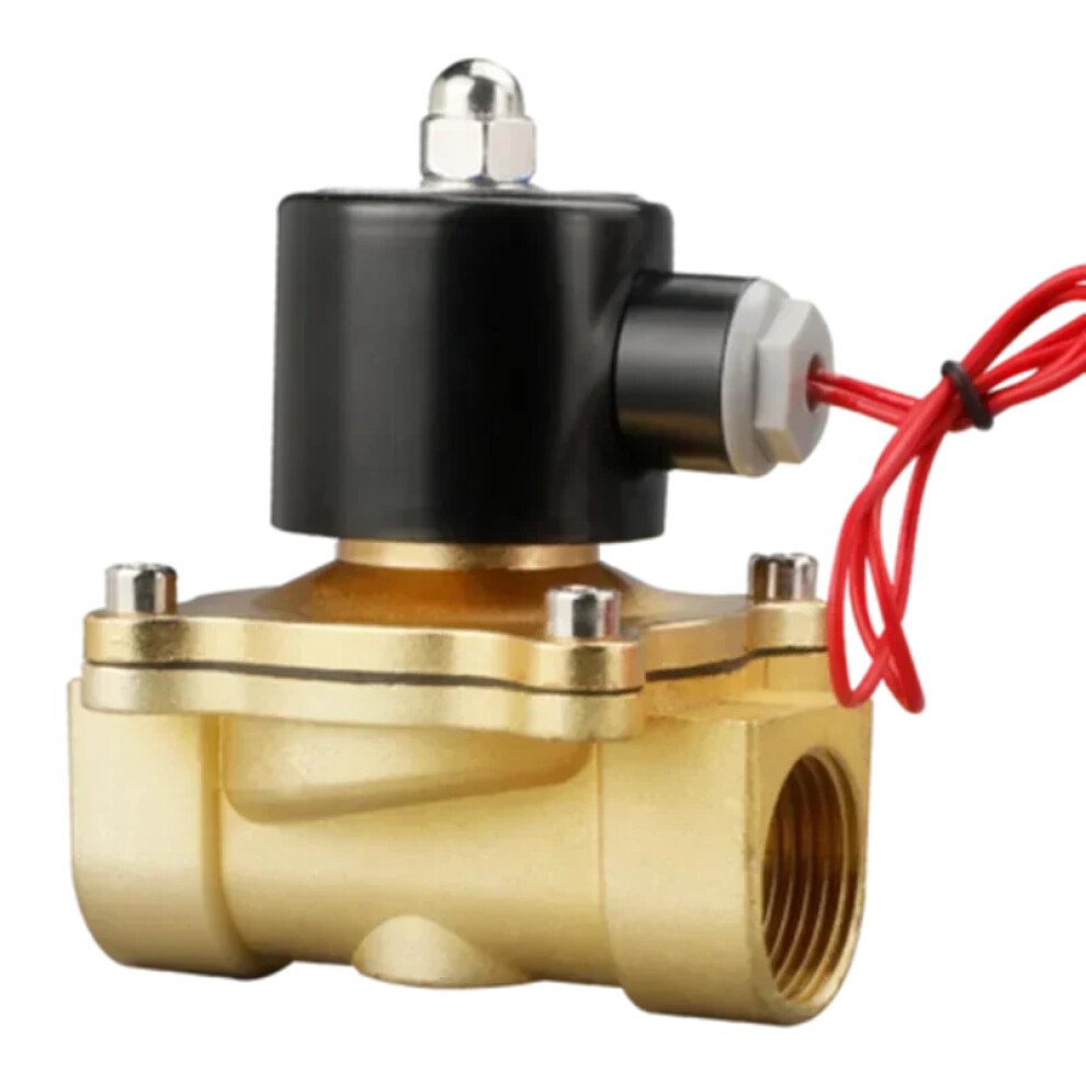 Electric Solenoid Valve Dn32 12V Brass, Normally Closed, Reliable Flow Switching For Water Oil Air 9351714912617