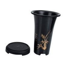 Large Transparent Orchid Pots with Drainage Holes and LeakProof Tray for Indoor Cymbidium Plants