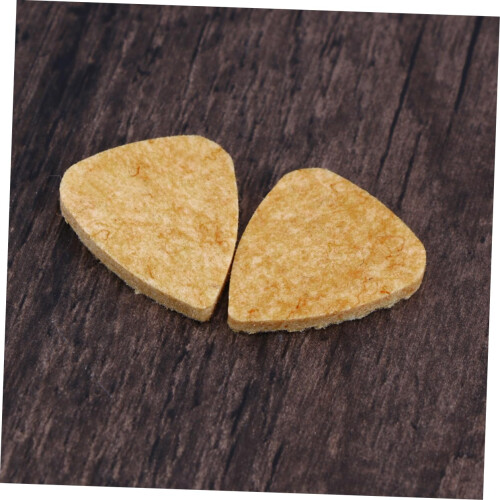 10pcs Orange Ukulele Felt Picks Set Non Slip Texture Warm Rounded Tone Authentic Sound 2