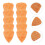 10pcs Orange Ukulele Felt Picks Set Non Slip Texture Warm Rounded Tone Authentic Sound 4