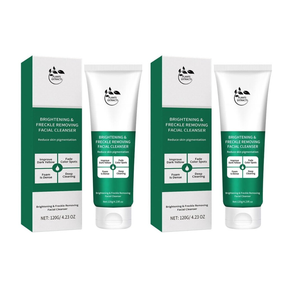 Brightening Facial Cleanser Set 2PCS Deep Cleaning Foaming Face Wash for Oily Acne Skin
