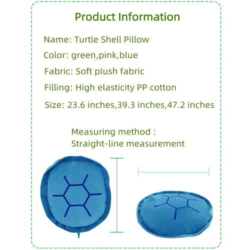 Large Blue Turtle Shell Pillow Wearable Sleeping Bag Plush Costume with Extra Large Capacity 1