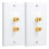 White Single Gang Banana Plug Wall Plate, Durable Copper Core, Easy Tool‑ Speaker Connection 2