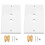 White Single Gang Banana Plug Wall Plate, Durable Copper Core, Easy Tool‑ Speaker Connection 3