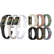 Bands Set for Fitbit Charge 5, 3 Soft Silicone and 6 Breathable Stretchy Nylon Replacement Straps for Comfort