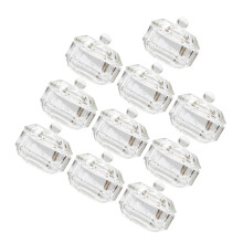 10Pcs Crystal Nail Brush Cleaning Cups with Lids, Durable Manicure Wash Cups for Salon Use