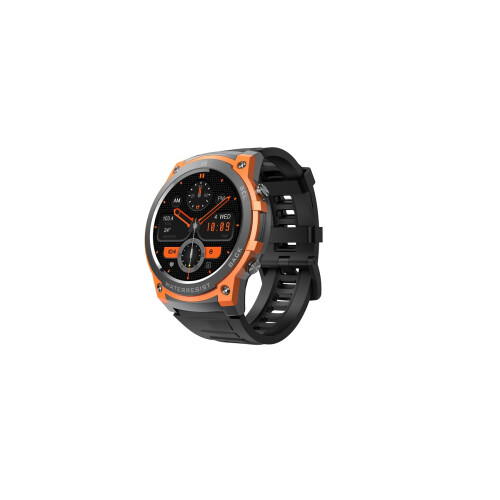 Smart Watch with AMOLED Touch Display, Waterproof Fitness Tracker Bluetooth for Android and iPhone