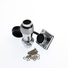 7 Pin Aviation Connector 400V Waterproof Metal Power Plug Socket with Durable Zinc Alloy Shell