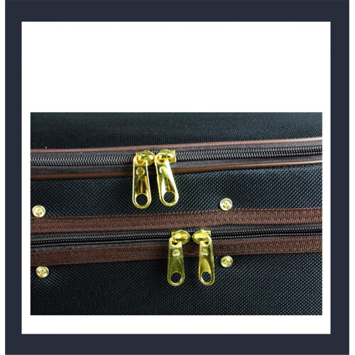 4/4 Violin Case with Compression‑Resistant Foam and Locking Shoulder Strap, Waterproof Canvas Shell 1