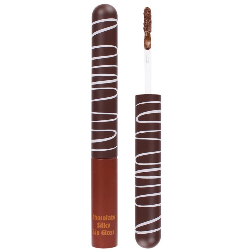 Cream,Brown Chocolate Nude Lip Gloss And Lip Plumper For Kids, Hydrating Non Sticky Formula, Natural Glossy Finish 5.5Ml