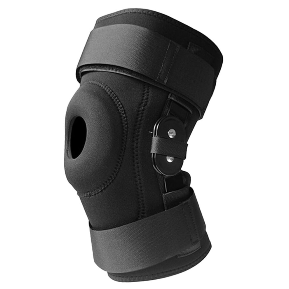 Black Knee Compression Sleeve Breathable Support Brace For Running And Sports Workout