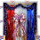 Rood-wit-blauwe patriottische slinger van lametta, 2 meter 5