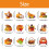 25 stk. efterårs Thanksgiving kage-cupcake flag 3