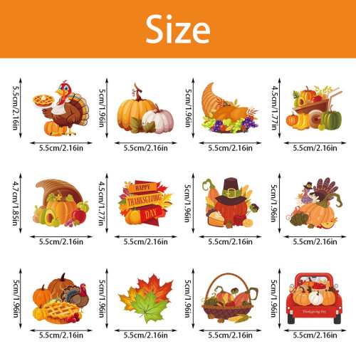 25 stk. efterårs Thanksgiving kage-cupcake flag 2