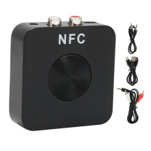 Bluetooth 5.0 Audio Receiver with NFC Quick Pairing, Hands Calling, AUX Adapter for Car and Home