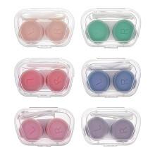 Colorful Contact Lens Case Travel Kit with Applicator and Tweezers, Compact 6Pcs Set for Daily Use