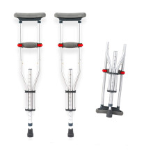 Adjustable Folding Aluminum Crutches for Adults, Lightweight Underarm Medical Crutches with Ergonomic Pads, Fit Height 4'5''6'5'' (1 Pair)