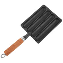 Cast Iron Sausage Grill Pan Non Stick Mold for Homemade Sausages and Hot Dogs, Outdoor Cooking Ready