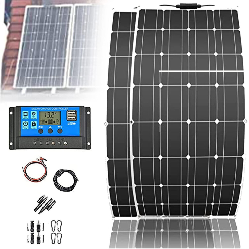 2X 400W Monocrystalline Solar Panel Kit With 40A Controller, Efficiency Off Grid Charging For Rv, Boat, Caravan 9351714913577