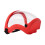 Face Shield Kid Red Full Face Mask with Clear Protective Shield and Adjustable Head Strap 4