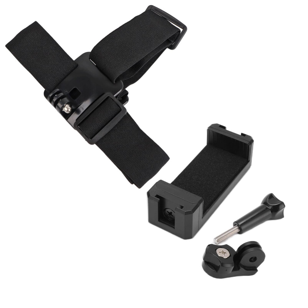 Adjustable Head Strap Mount With Nonslip Rubber Pad For Action Cameras And Phones, Hands Pov Recording 9310869717577