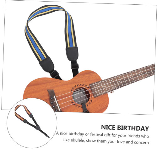 Adjustable Nylon Ukulele Strap with Hook, Comfortable Shoulder Support for Soprano and Concert Ukuleles 1