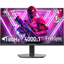 Minifire 24 Inch 180Hz Gaming Monitor, Full HD 1080p VA Panel, 4000:1 Contrast, 1ms MPRT, Free-Sync, sRGB 110%