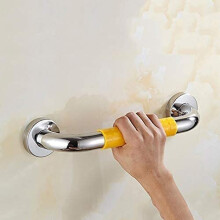 Bathroom Grab Bar 300kg Load Anti‑Slip Grip Polished Chrome Safety Handrail for Elderly Toilet and Bathtub