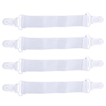 Bed Sheet Straps Set of 4, Adjustable Elastic Sheet Fasteners with AntiSlip Corner Holders