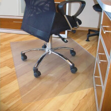 Office Chair Mat for Hard Floors, Clear PVC Floor Protector 75x150cm, NonSlip Durable Design