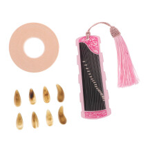 Resin Guzheng Finger Picks Set with Storage Board, Comfortable Secure Fit for Home and Performance