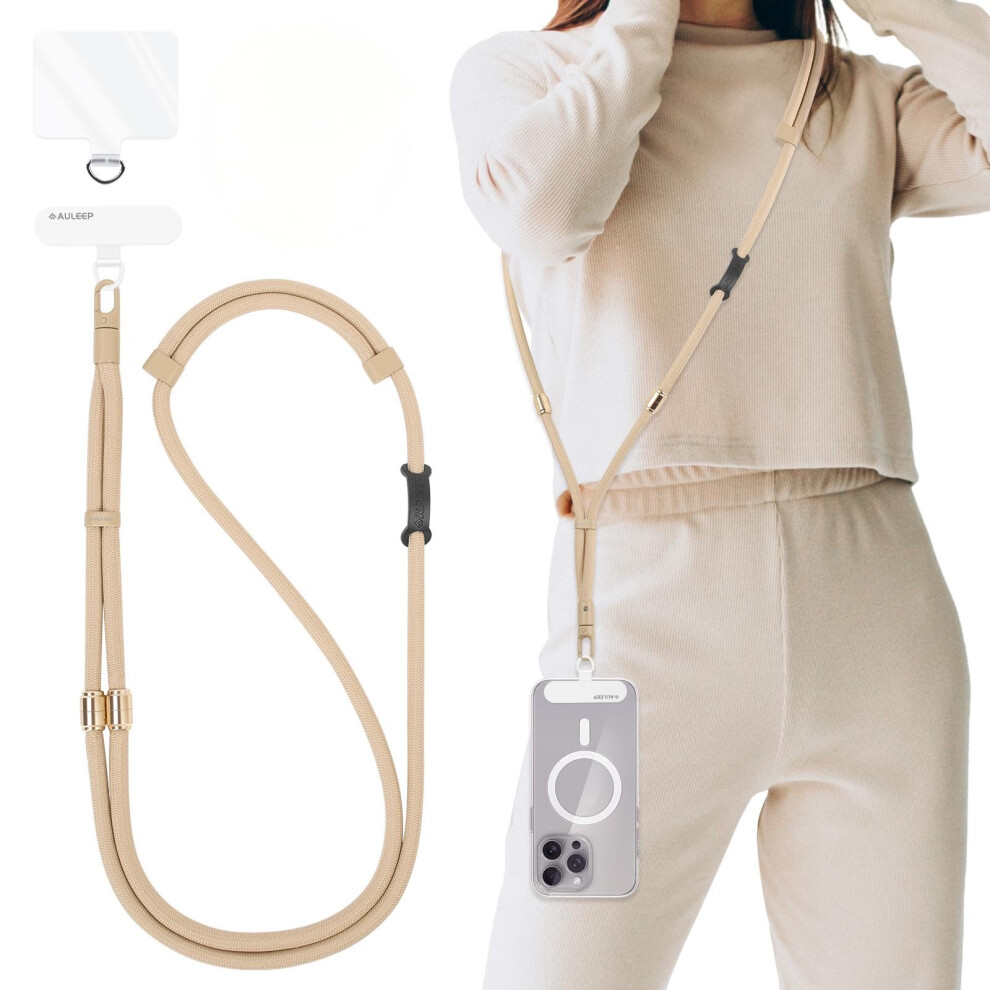 3In1 Adjustable Phone Lanyard With Antitheft Crossbody Strap, Hands Travel Camel Style 9310869717850