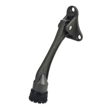 Adjustable Kick Down Door Stopper 4 Inch 2 Pack Dark Grey with Durable Rubber Tip for Heavy Doors