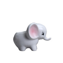 Small Elephant Ceramic Flower Pot Cute Succulent Planter with Smooth Modern Finish for Tabletop Decor