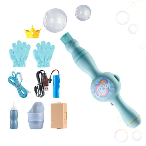Fog Bubble Machine with ColorChanging LED Lights, Rechargeable Automatic Bubble Fog Maker for Parties