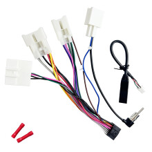 Radio Wiring Harness 16 Pin ISO Adapter for Toyota 2008‑2019 Camry Corolla RAV4 with SWC and Backup Camera Support