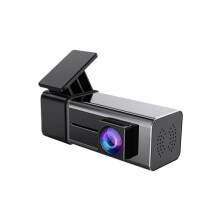 1080P WiFi Car Dash Cam with Night Vision, G‑Sensor, Loop Recording, 170 Wide Angle Hidden Design – Silver Black
