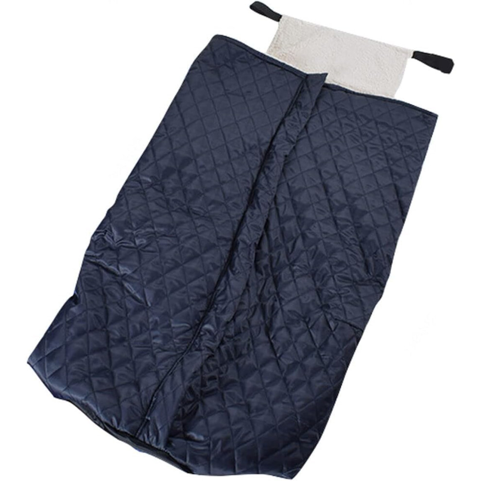 Warm Wheelchair Blanket for Elderly with DoubleâLayer Fleece and Integrated Footmuff, Waterproof Cozy Cover for Cold Weather