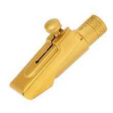 Alto Saxophone Mouthpiece 6C Brass with Sliding Cover, Frosted Finish for Eb Alto Sax Professionals
