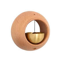 10PCS Solid Wood Brass Doorbell Set with Magnetic NoDrill Mount, Natural Walnut Vintage Chime