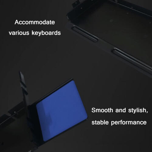 Under Desk Keyboard Tray with Mouse Platform, Ergonomic Retractable Design for Home Office 2