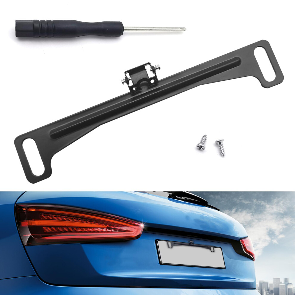 Rear View Camera License Plate Bracket With Nodrill Installation, Rustresistant Universal Mount 9310869677246