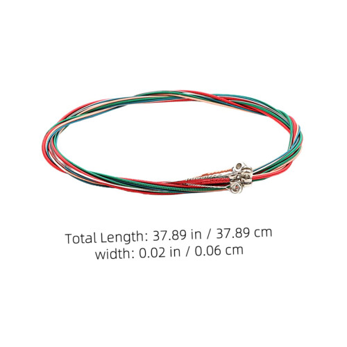 Acoustic Guitar Strings Set 6 String Replacement Easy Installation Clear Balanced Tone Stable Tuning 1